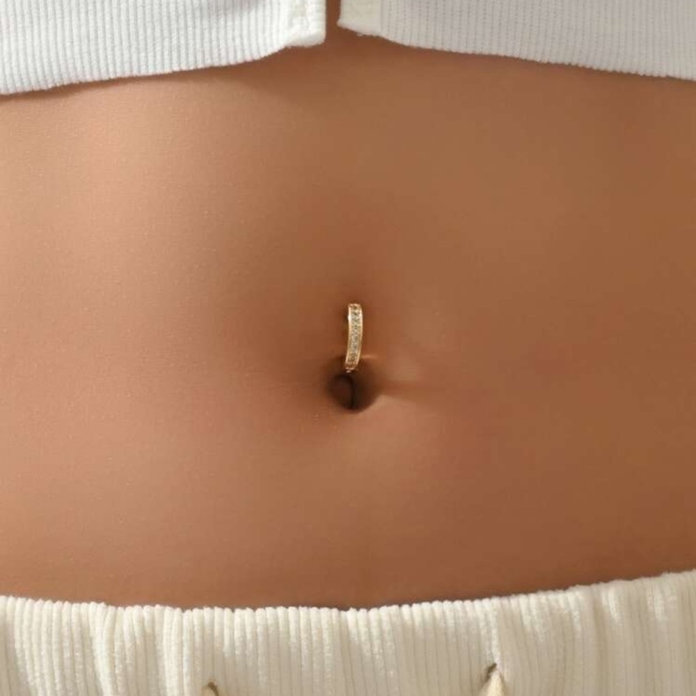 Brand new belly piercing